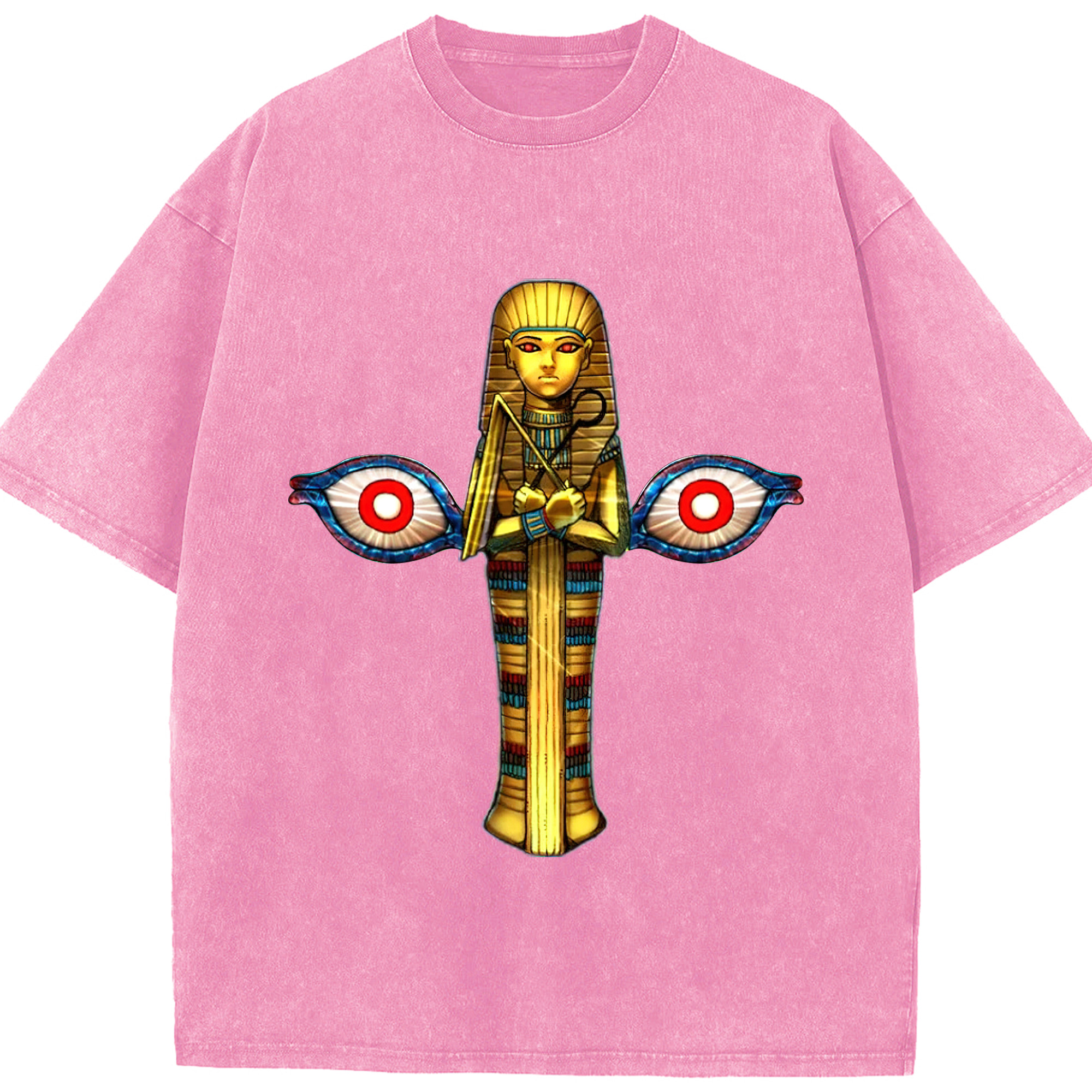 （画像用） 遊☆戯☆王 Yu-Gi-Oh! 綿100% ヴィンテージ風 半袖Tシャツ（フロントプリント）